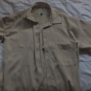 L beige button up
